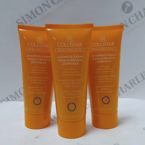 BOX OF APPROX 120 X 100ML COLLISTAR AFTER-SUN REBALANCING SHAMPOO 