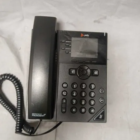 POLY VVX 250 IP DESK PHONE – BLACK WITH HANDSET