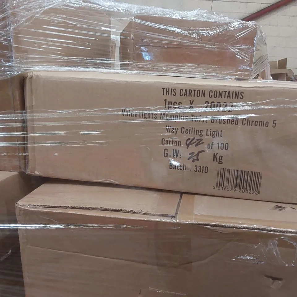 PALLET CONTAINING A VERY LARGE QUANTITY OF HOME LIGHTING PRODUCTS