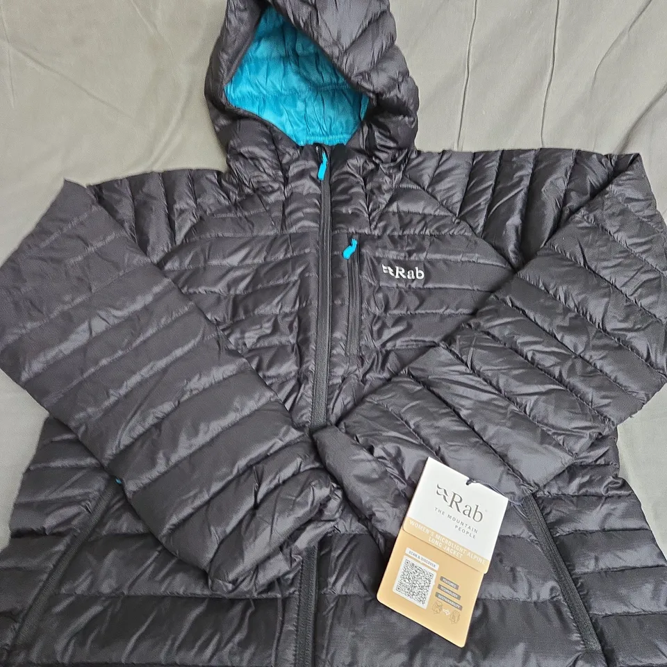 RAB MICROLIGHT ALPINE LONG JACKET - WOMENS - SIZE 14