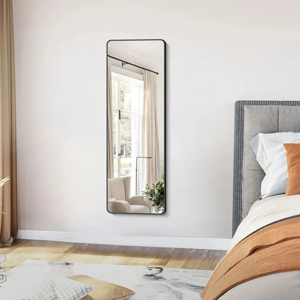 BOXED MODERN RECTANGULAR METAL FLOOR HOTEL DRESSING MIRROR