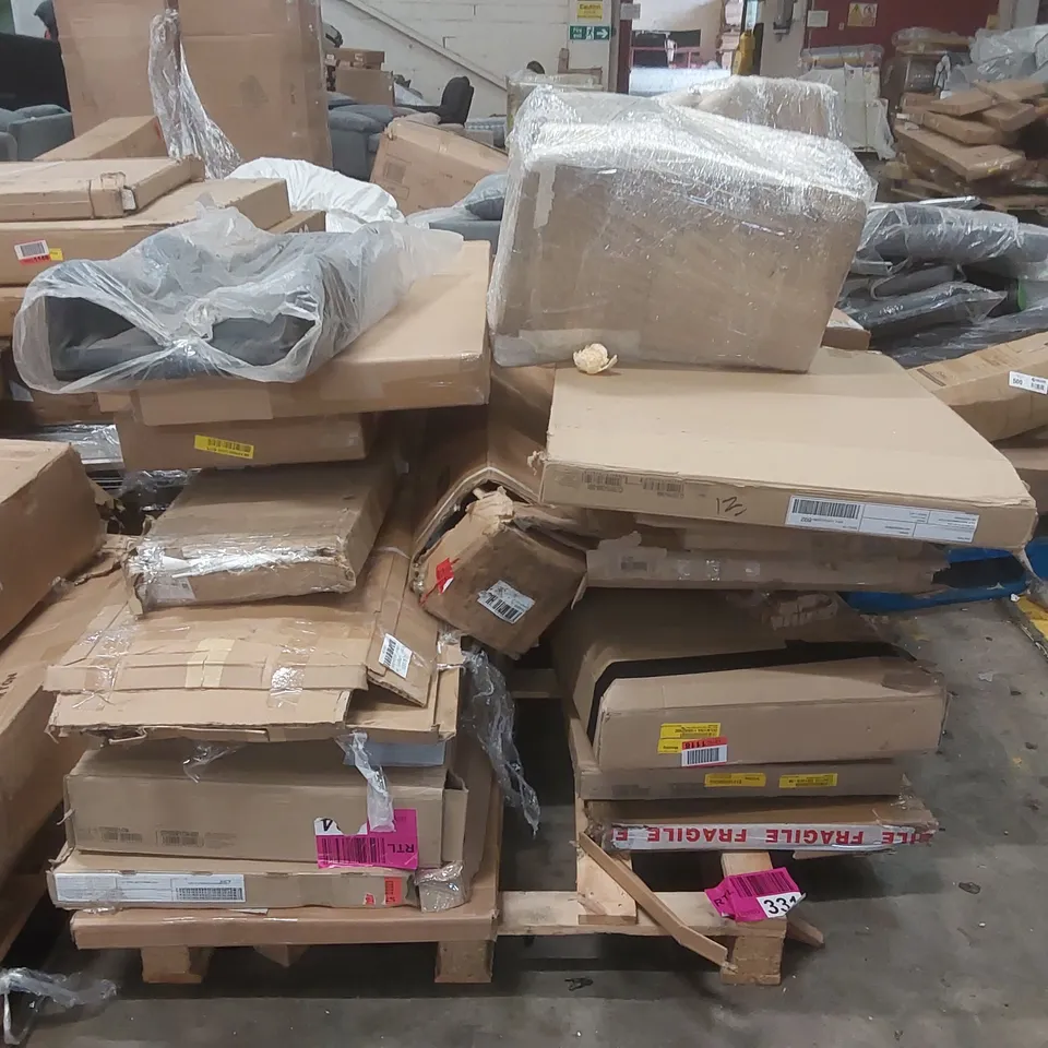 PALLET CONTAINING A LARGE QUANTITY OF ASSORTED FURNITURE PARTS ECT