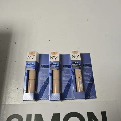 NO7 LIFT & LUMINATE SERUM CONCEALER – SET OF 4 (8 ML EACH) SHADE FAIR/LIGHT