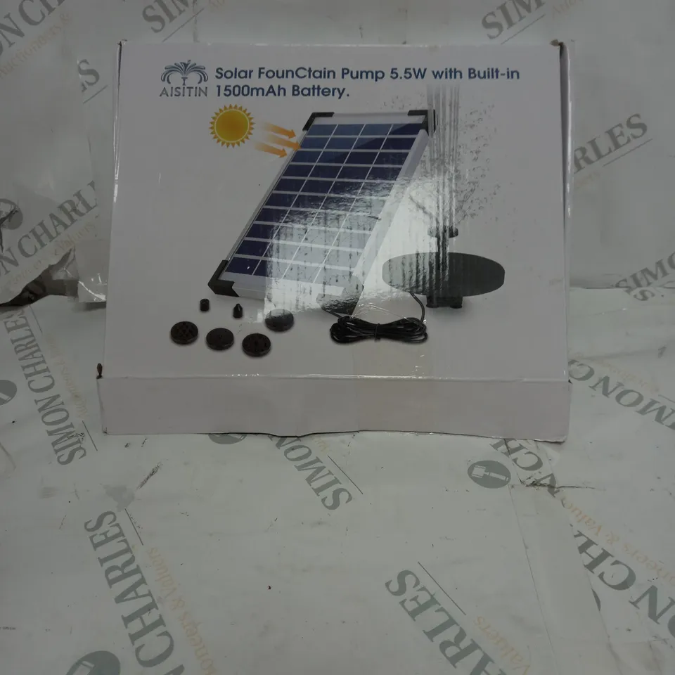 BOXED SOLAR FOUNCTAIN PUMP 5.5 WATT WITH BUILT IN BATTERY
