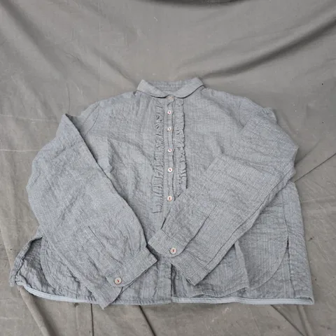 HANNO WESSEL SUZETTE SHIRT IN GREY SIZE 36/8