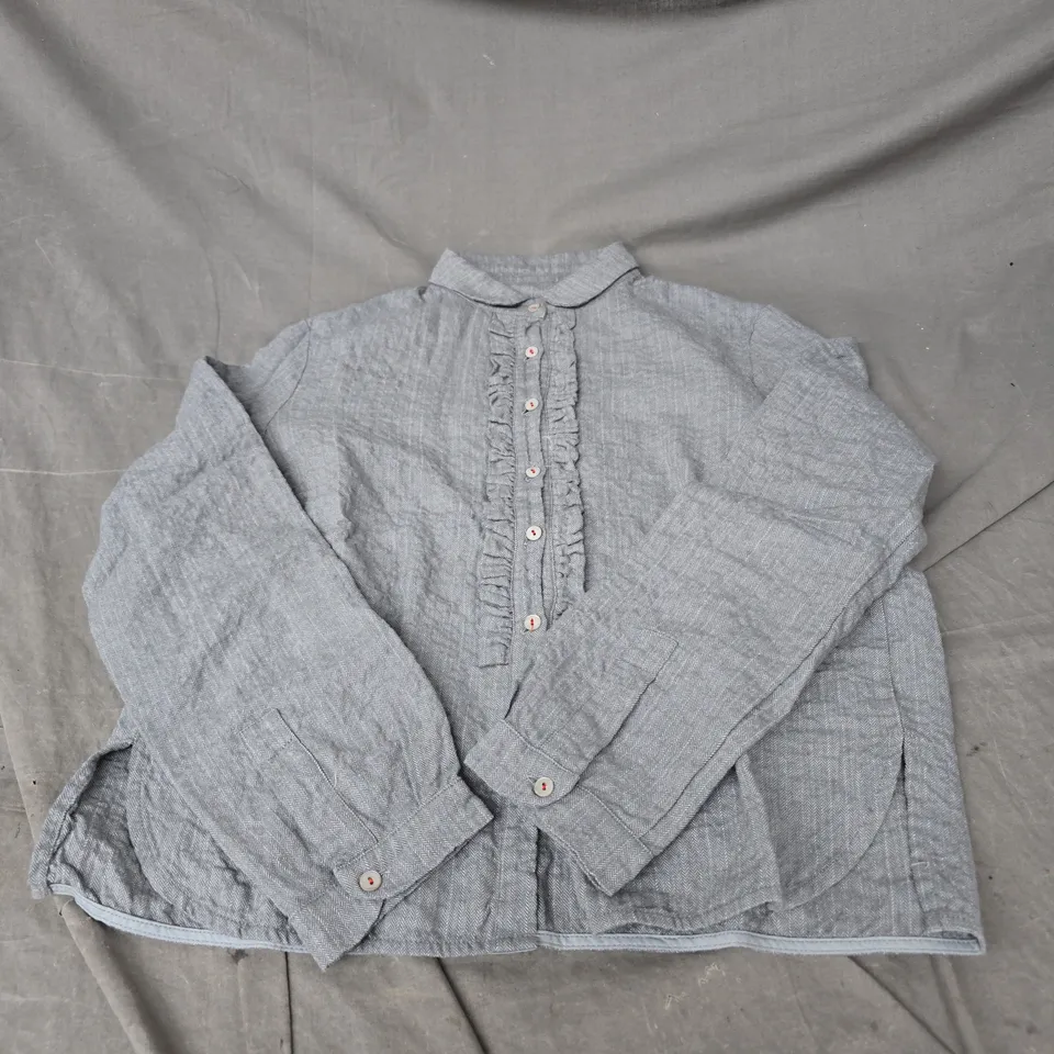 HANNO WESSEL SUZETTE SHIRT IN GREY SIZE 36/8