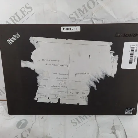 LENOVO X240 THINKPAD LAPTOP IN BLACK