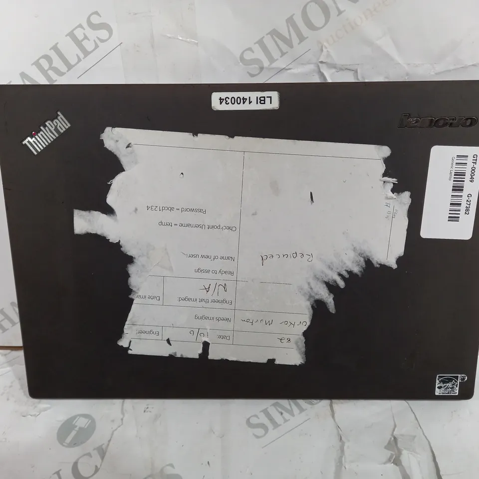 LENOVO X240 THINKPAD LAPTOP IN BLACK