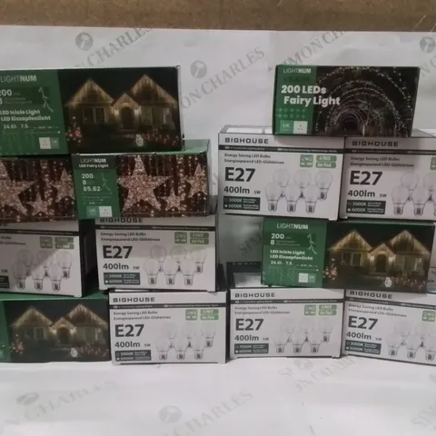 LARGE BOX CONTAINING VARIOUS ASSORTED LIGHT BULBS ECT.