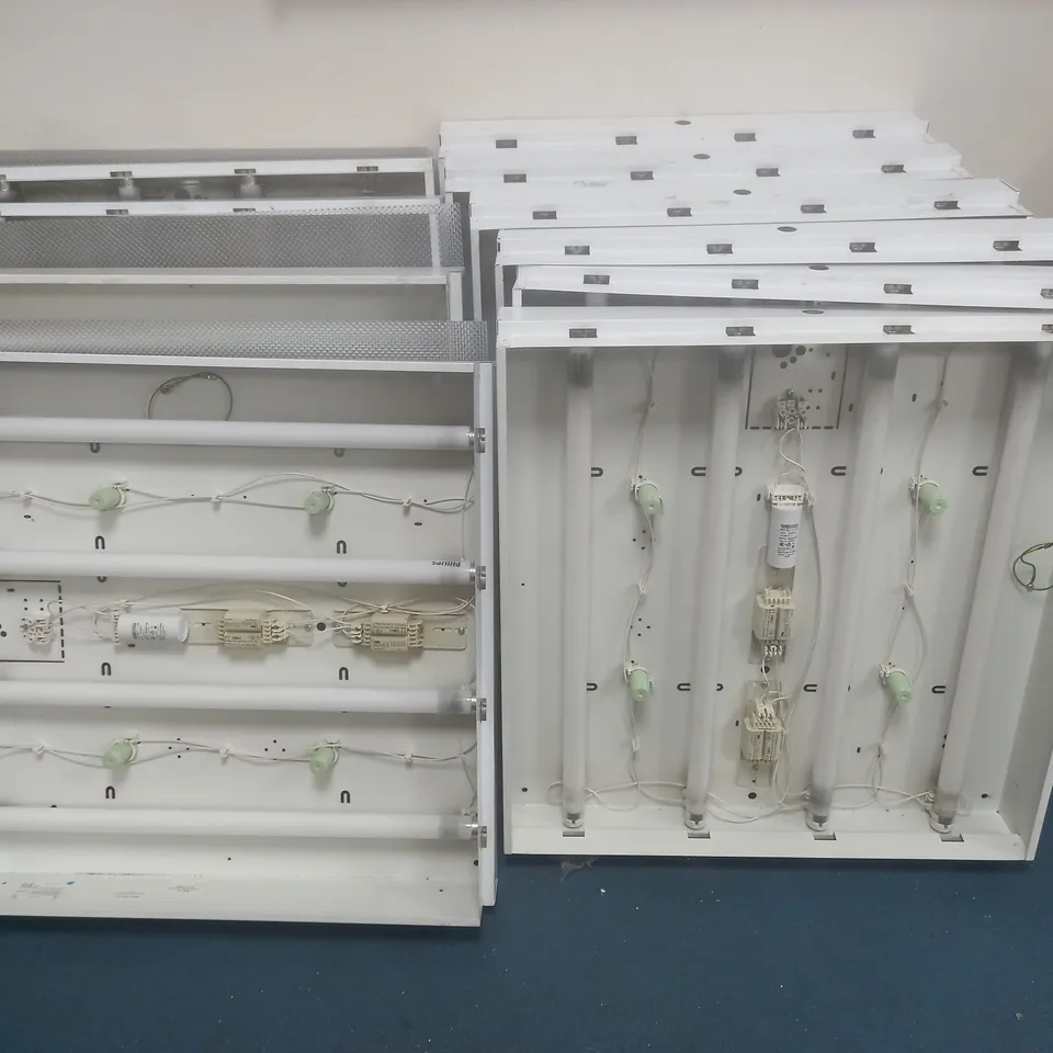 SET OF APPROX 10 DLS COMBI 600X600 4X18W LAY IN SWITCH START VS YOSSLOH SCHWABE LIGHT - COLLECTION ONLY