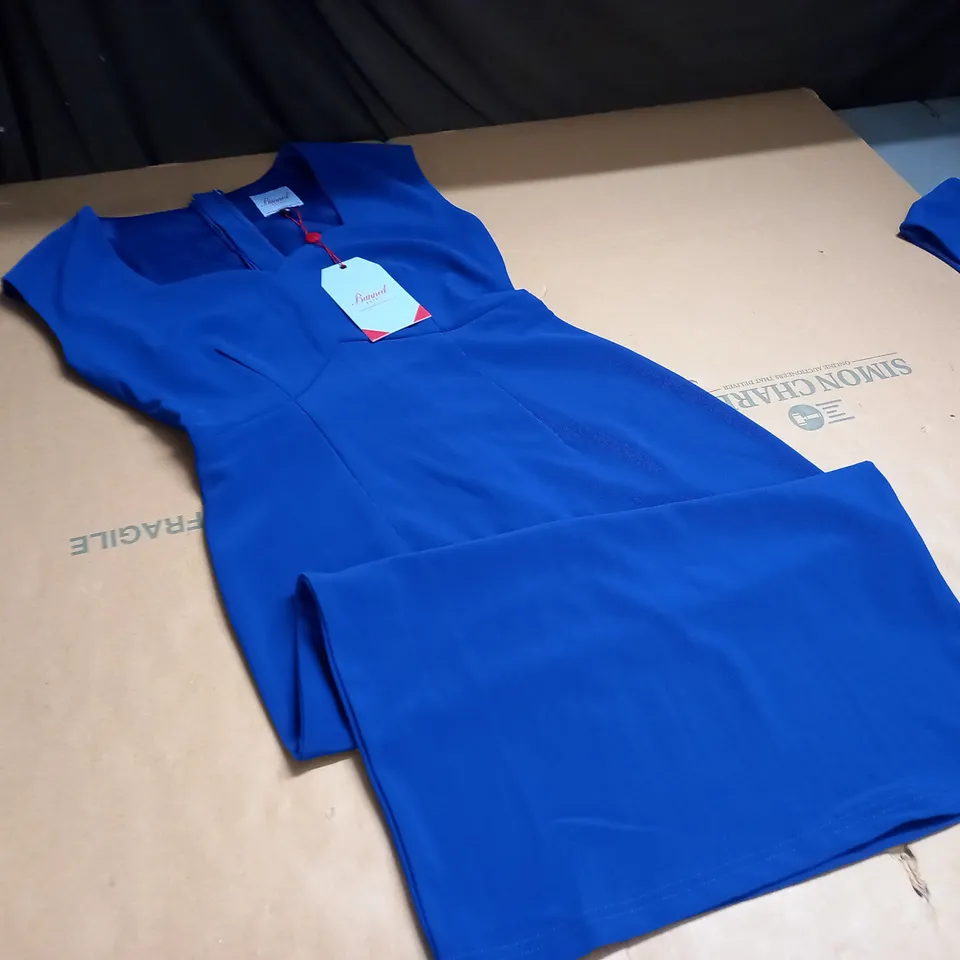 BANNED RETRO BLUE BANDAGE DRESS - S