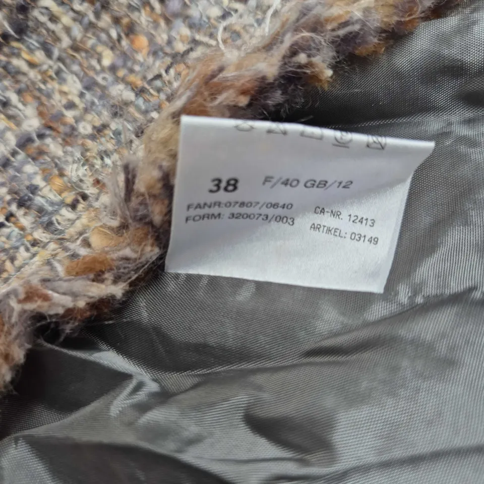BASLER TWEED JACKET WITH FRINGE TRIM, UK 10 (EU 38)