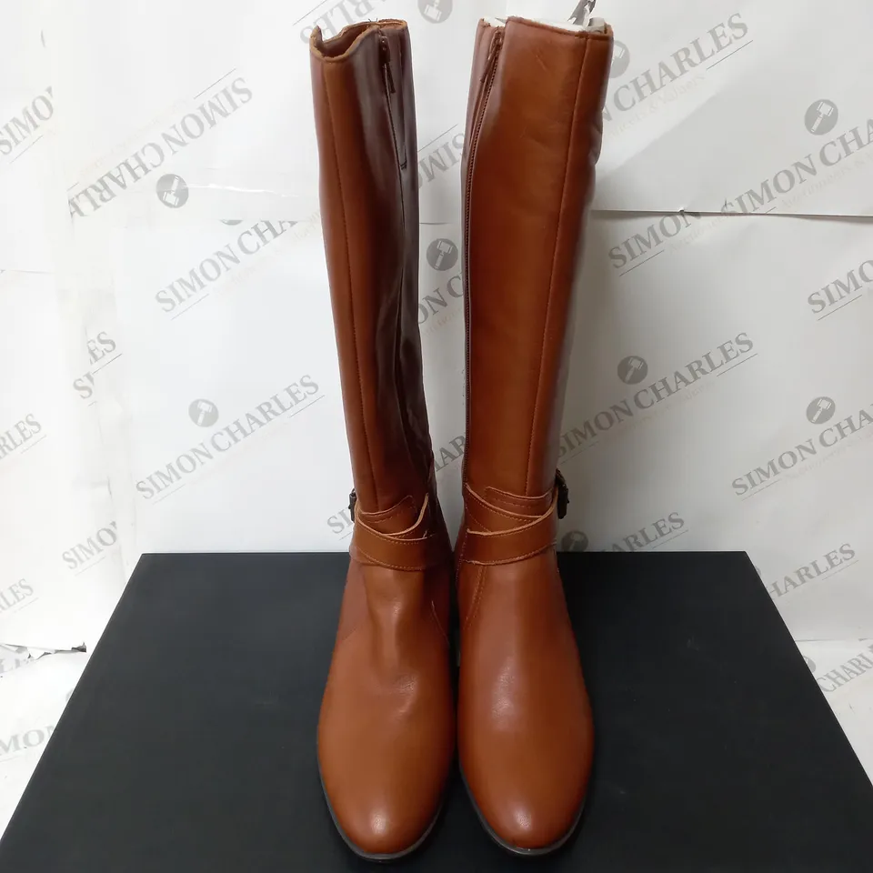 BOXED NATURALIZER RENA LEATHER HIGH BOOTS - TAN - 6.5