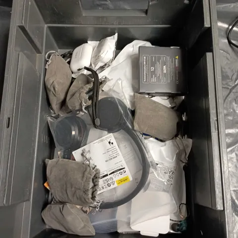 BOX OF ASSORTED AUDIO PRODUCTS/ELECTRONICS(NOT TESTED)