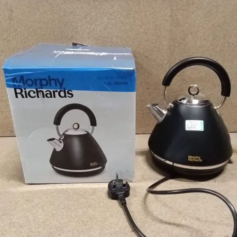 BOXED MORPHY RICHARDS 1.5L KETTLE - ACCENTS BLACK