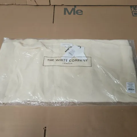 BAGGED THE WHITE COMPANY TETXTURED STITCH WIDE SLEEVE JUMPER WITH CASHMERE IN BUTTER - XL