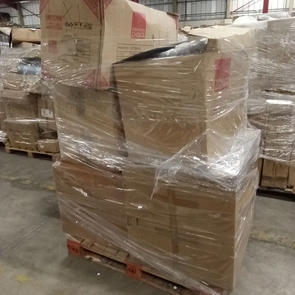 PALLET OF ASSORTED DESIGNER DINING CHAIRS, DINING CHAIR PARTS AND PIECES ETC