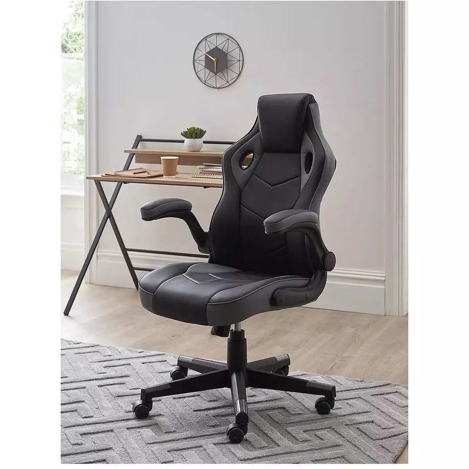 BOXED JESPOR GAMING CHAIR IN BLACK/GREY  RRP £139