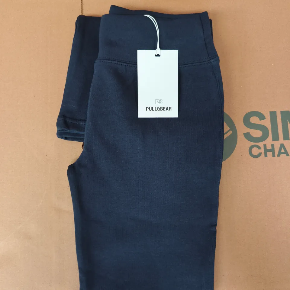 PULL & BEAR FLARED PANTS IN NAVY SIZE SMALL