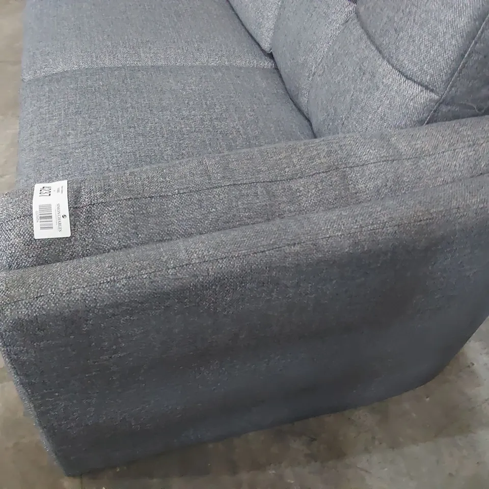 DESIGNER TWO SEATER SOFA GREY FABRIC 