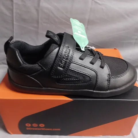 BOXED PAIR OF BGREATER BLACK VELCRO SNEAKERS – UK SIZE 13