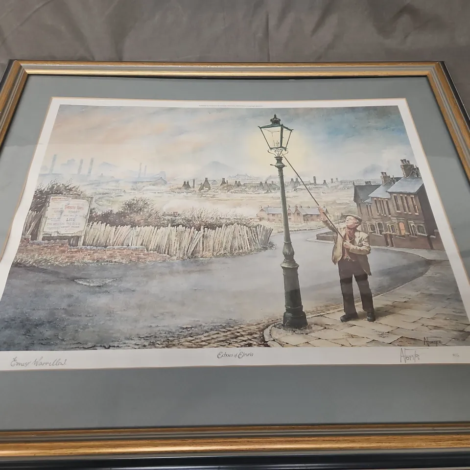 FRAMED PRINT – SEASIDE TOWN STREET SCENE 