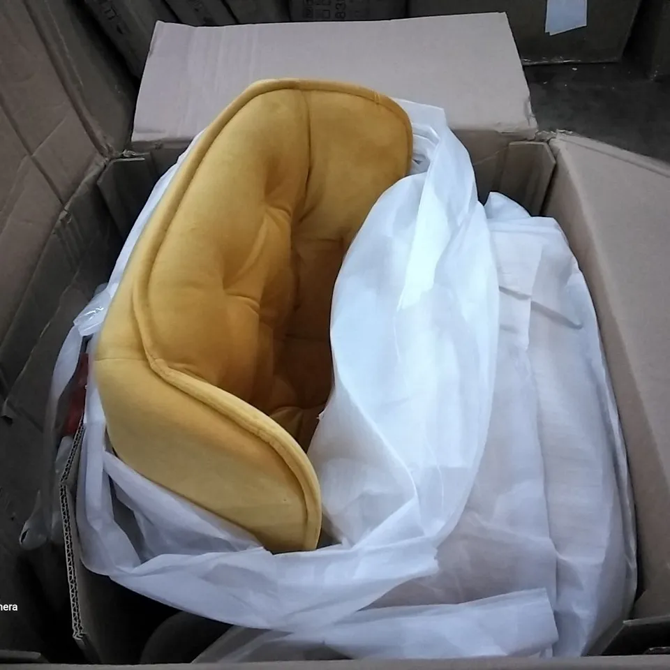 BOXED RUNKLE UPHOLSTERED DINING CHAIR YELLOW