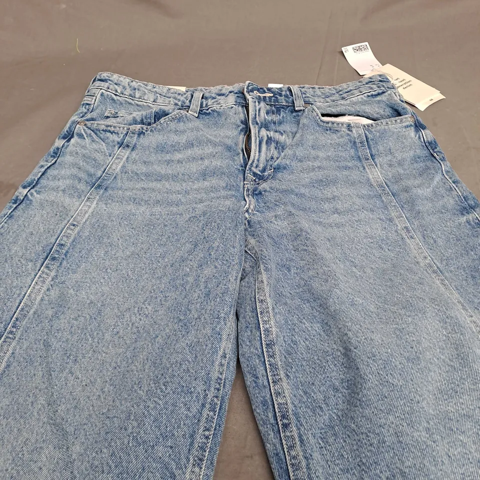 H&M DENIM BARREL LOOSE FIT MID WAIST JEANS - EUR 40