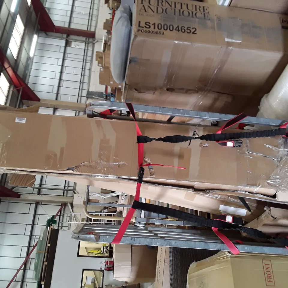 BOXED MADDOX GREY WINGBACK DOUBLE BED  (BOX 2 OF 3 ONLY)