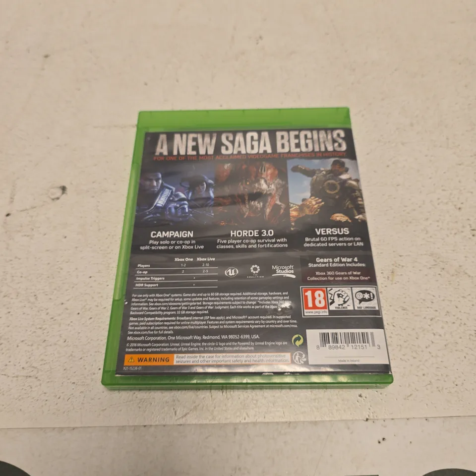 GEARS OF WAR 4 – XBOX ONE GAME CASE (GREEN)