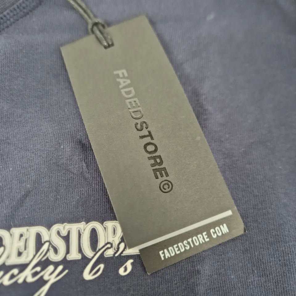 FADEDSTORE LUCKY 6'S T-SHIRT – NAVY – UK L