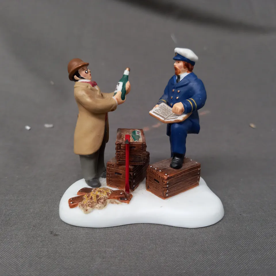 BOXED DEPARTMENT 56 DICKENS VILLAGE CHECKING THE SHIP'S MANIFEST, QUEENS PORT MODEL