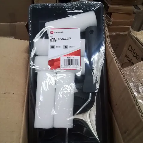 BOX CONTAINING 10 BRAND NEW MINI ROLLER SETS