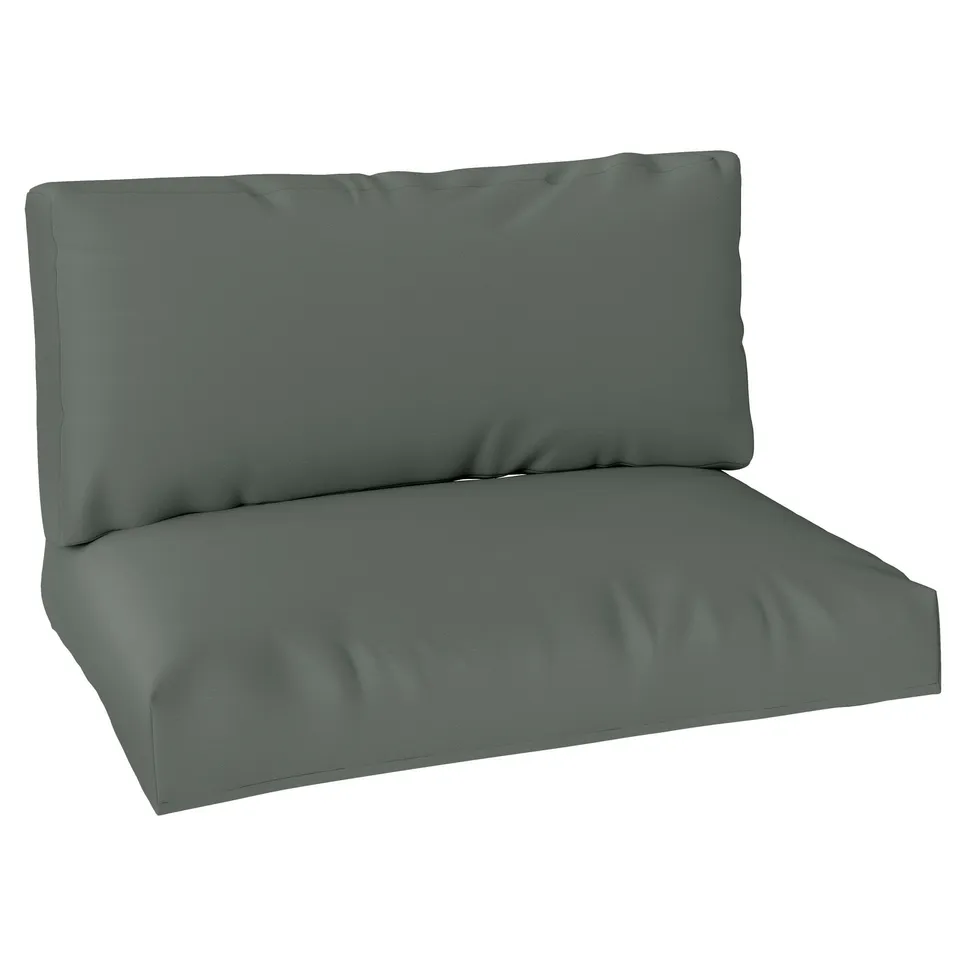 BOXED OUTSUNNY TWO PIECE SEAT PALLET AND BACK CUSHIONS - CHARCOAL GREY (1 BOX)