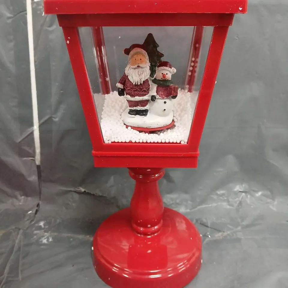 CHRISTMAS SCENE LIGHT UP SNOWING LANTERN WITH MUSIC