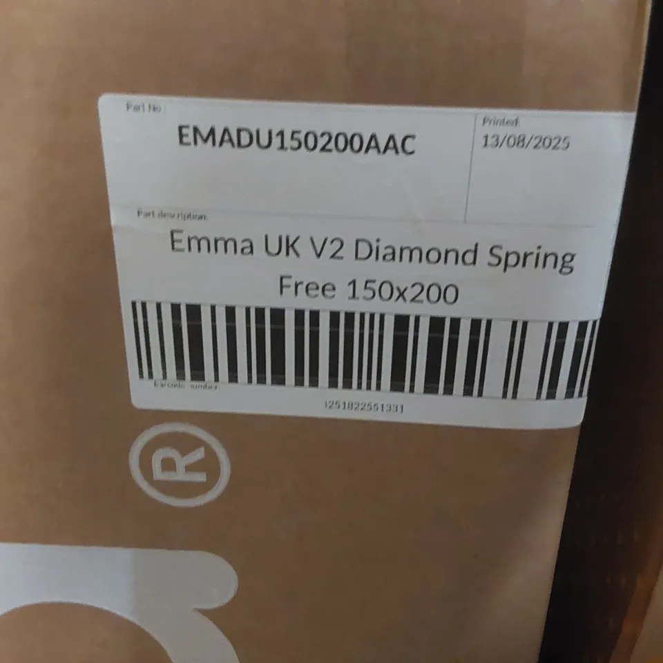 BRAND NEW BOXED EMMA UK V2 DIAMOND SPRING FREE 150 x 200CM KING SIZE MATTRESS 