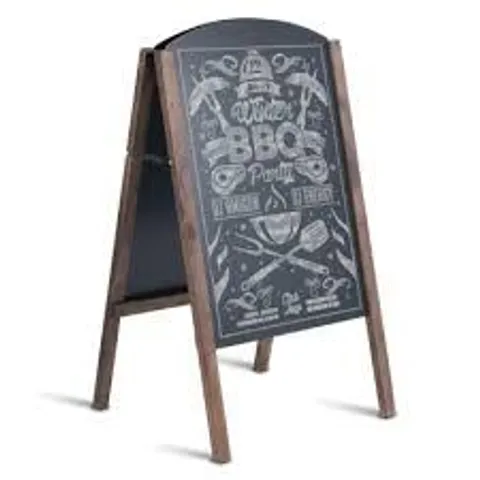 BOXED COSTWAY WOOD A-FRAME CHALKBOARD SIGN MENU BOARD SIDEWALK WEDDING SIGNAGE (1 BOX)