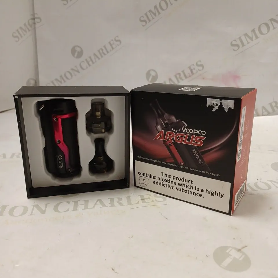 BOXED VOOPOO ARGUS - LITCHI LEATHER AND BLACK RED.