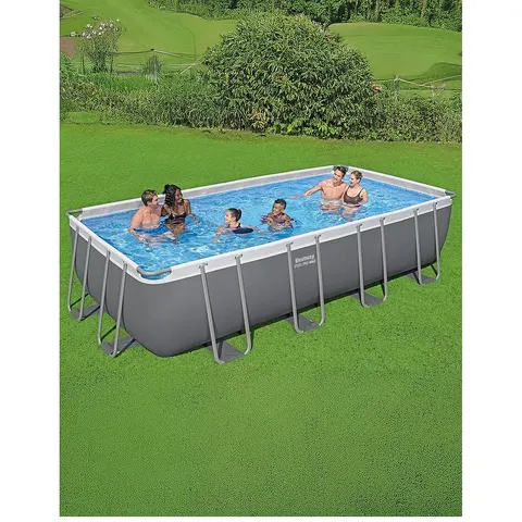 BOXED BESTWAY STEEL PRO MAX 18FT RECTANGULAR SWIMMING POOL SET