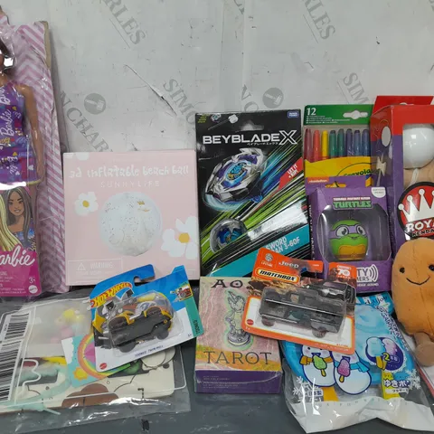 APPROXIMATELY 15 ASSORTED TOYS & GAMES PRODUCTS TO INCLUDE JELLYCAT AMUSEABLE BEAN TOY, HOTWHEELS CAR, BAYBLADE X, ETC
