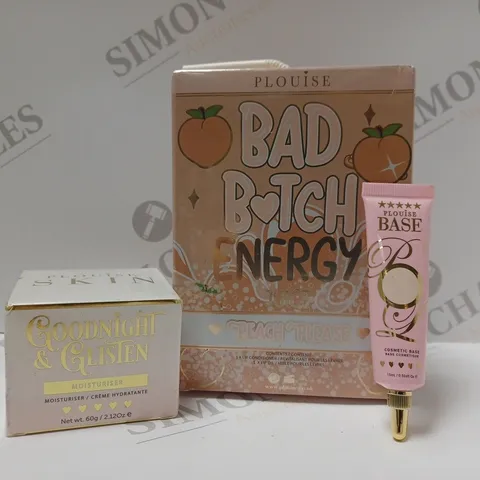 BOX OF 3 ASSORTED P.LOUISE PRODUCTS TO INCLUDE MOISTURISER, LIP KIT, MAKE-UP BASE
