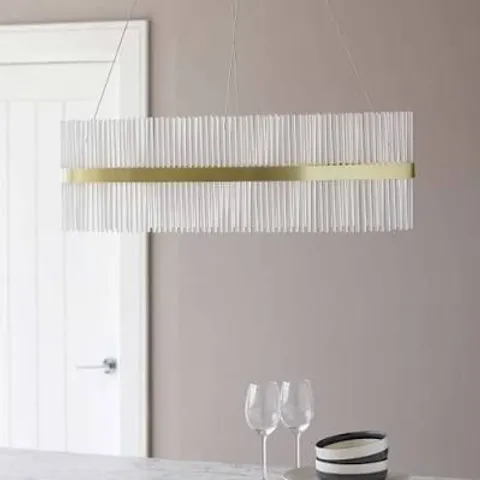 BOXED DANETTI MILA CHROME OVAL HALO PENDANT LIGHT