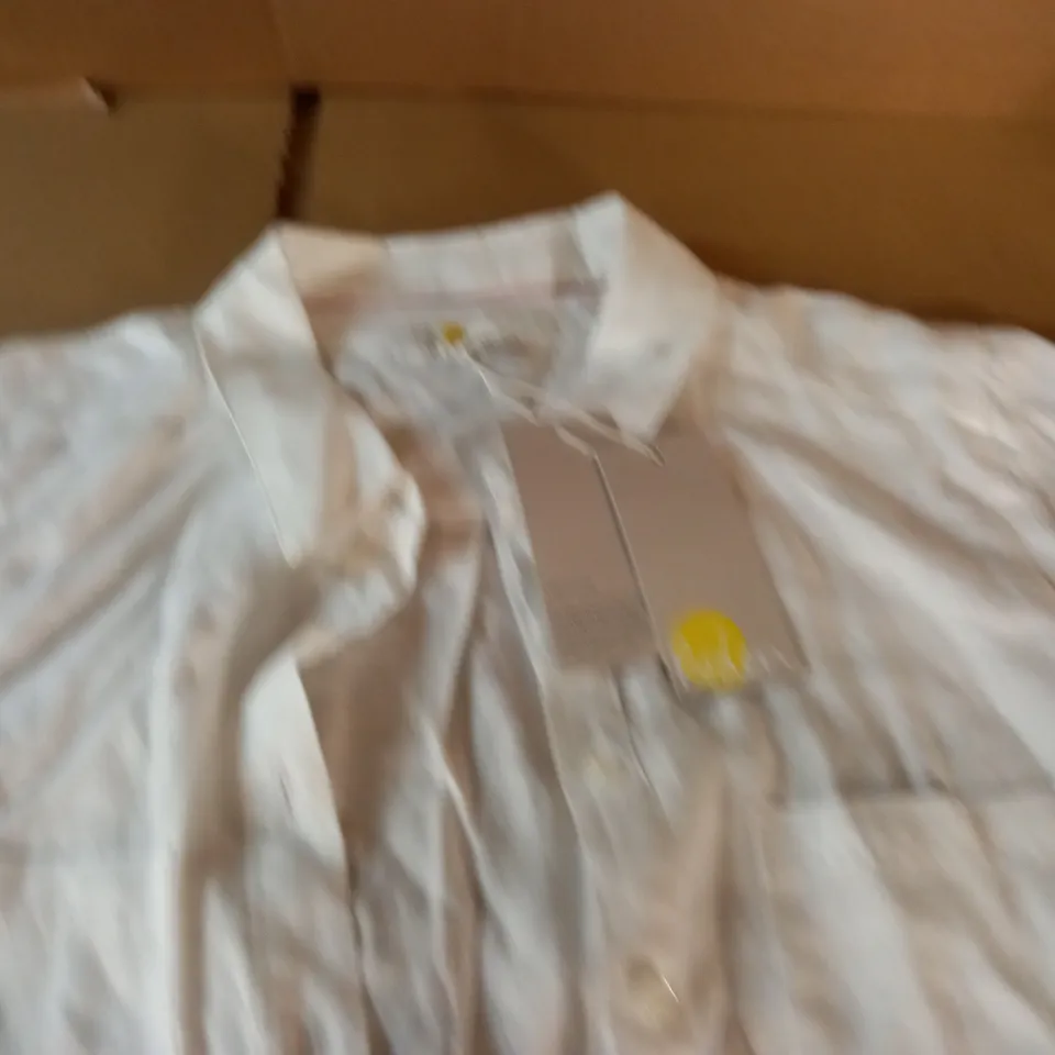 BODEN WHITE LONG SLEEVE SHIRT - UK 6 L
