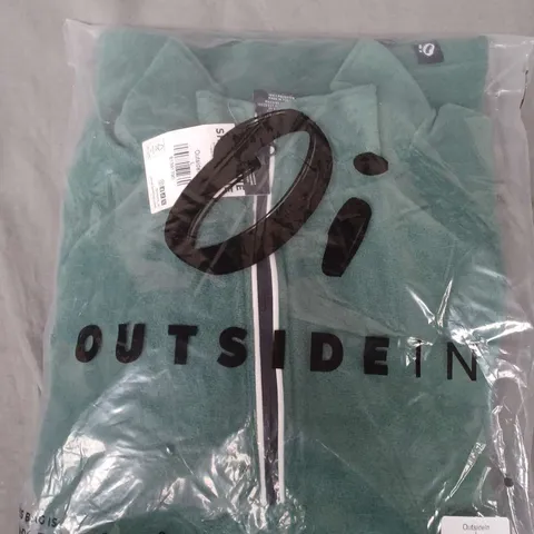 BAGGED OUTSIDEIN QUARTER ZIP IN GREEN - L