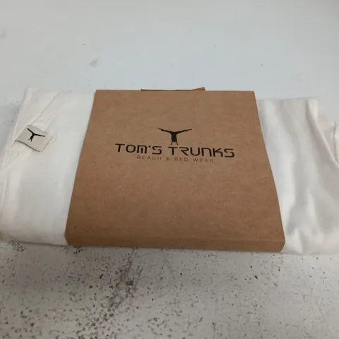 TOMS TRUNKS FLIP LINEN TROUSER – WHITE & PINK – SIZE M