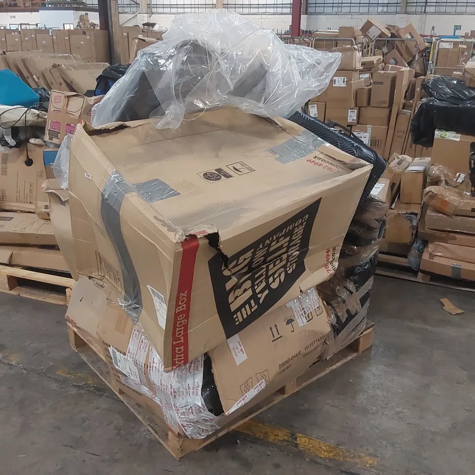 PALLET OF ASSORTED CONSUMER PRODUCT/FURNITURE PARTS ECT