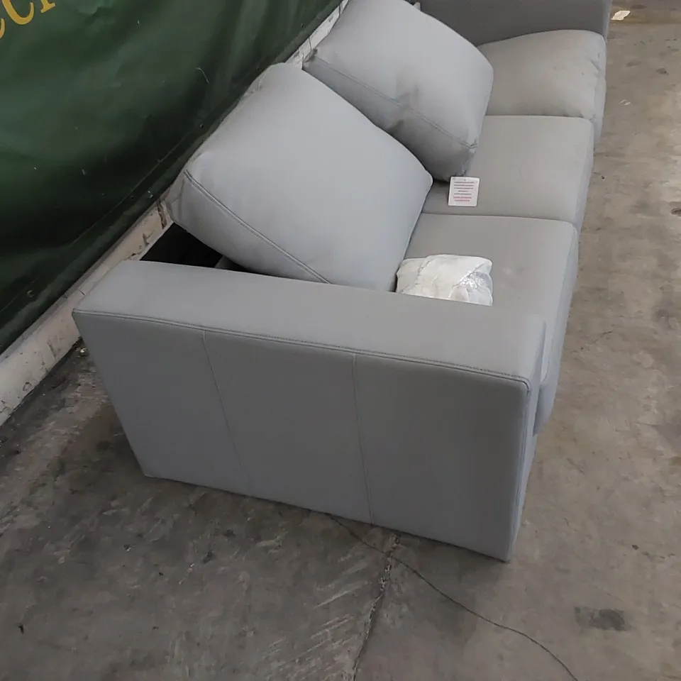 DESIGNER FAUX LEATHER UPHOLSTERED 3 SEATER SOFA 