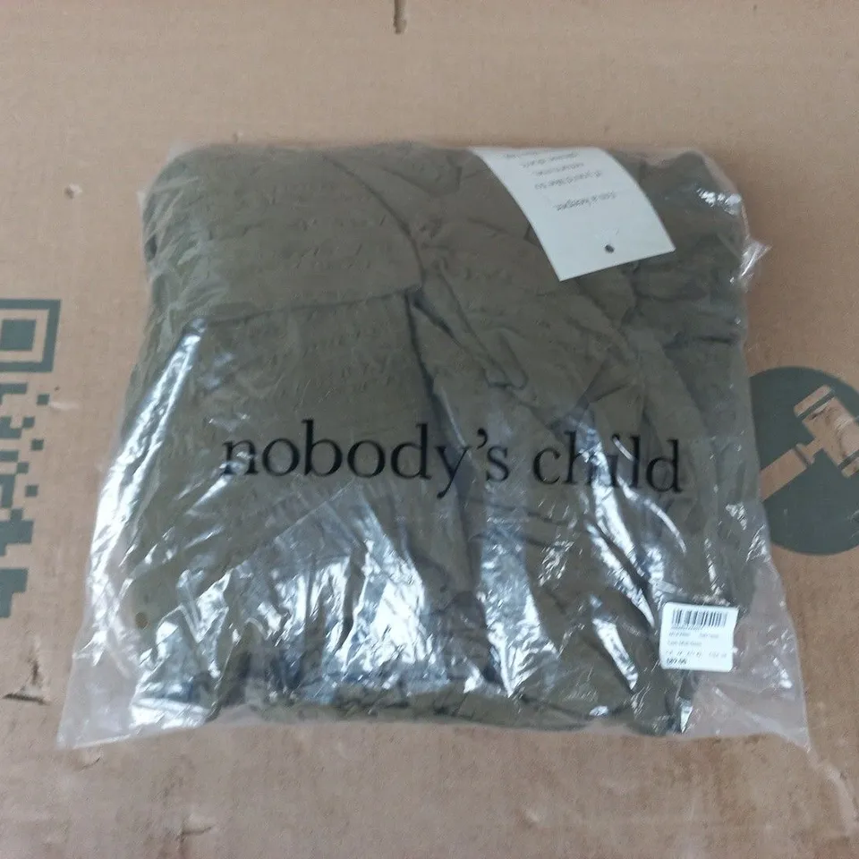 BAGGED NOBODY'S CHILD LEAH MIDI DRESS IN KHAKI GREEN SIZE UK 14