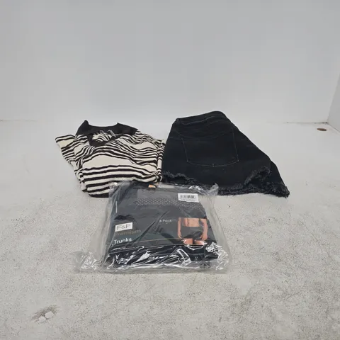 BOX OF APPROXIMATELY 30 ASSORTED CLOTHING ITEMS TO INCLUDE TOPSHOP, F&F ETC