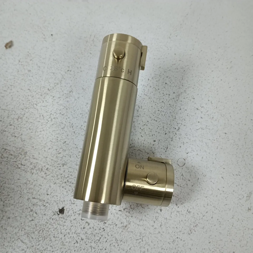 BOXED THERMOSTATIC VERTICAL VALVE FOR DOUCHE BRUSHED BRASS (DOUCHE008)